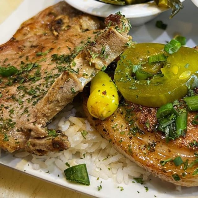 2 Pork Chops.